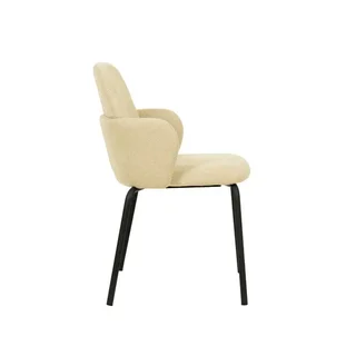 Silla Apilable Paddy en Tela Beige - Diseño Contemporáneo