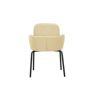 Silla Apilable Paddy en Tela Beige - Diseño Contemporáneo