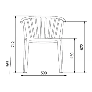 Lote de 2 sillas Woody color negro para comedor