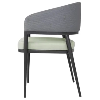 Lotto di 2 Poltrone Meridian Bicolore Grigio e Pistacchio