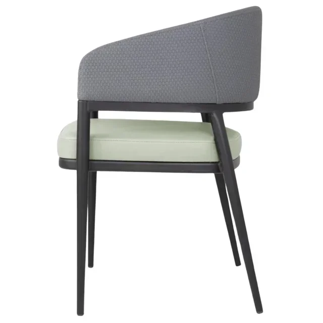 Lotto di 2 Poltrone Meridian Bicolore Grigio e Pistacchio