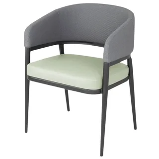 Lotto di 2 Poltrone Meridian Bicolore Grigio e Pistacchio