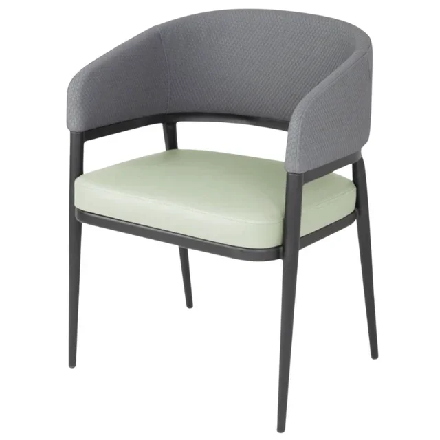 Lote de 2 Sillones Meridian Bicolor Gris y Pistacho