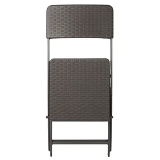 Sedie Pieghevoli in Rattan Sintetico Marrone - Set di 2