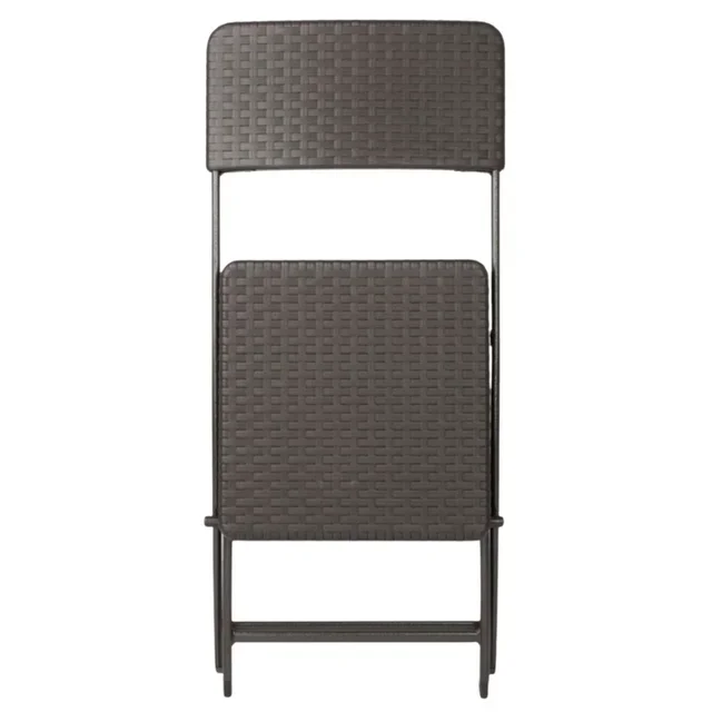 Sedie Pieghevoli in Rattan Sintetico Marrone - Set di 2