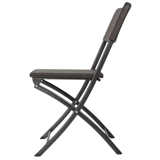 Sedie Pieghevoli in Rattan Sintetico Marrone - Set di 2