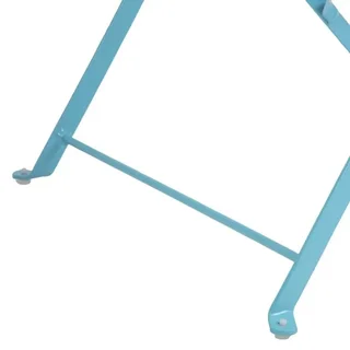 Set of 2 Outdoor Steel Chairs - Turquoise Blue