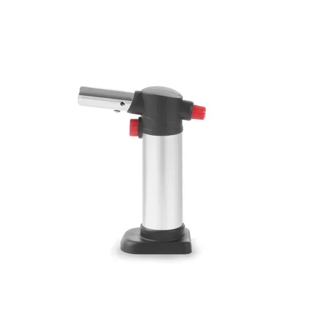 Soplete de Cocina Profesional con Soporte de Almacenamiento y 4 Cartuchos de Gas Recargables