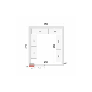 Chambre Froide Modulaire 2400x2700x2200 mm - Panneau Isotherme