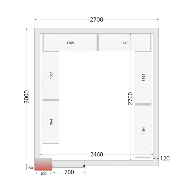 Professional Freezer Room - 2700 x 3000 mm
