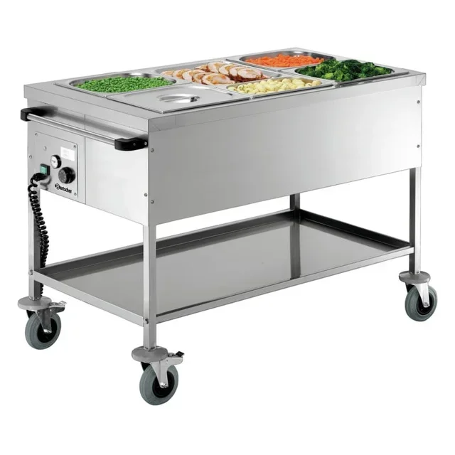 Dry Bain-Marie Trolley 3 Gastronorm 1/1 Pans