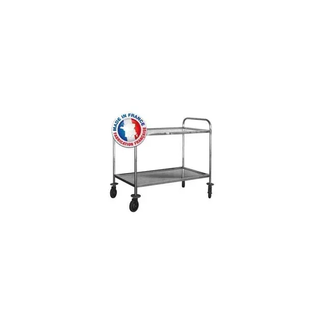 Carrello di Servizio Doppio Vassoio - Carrello Portavivande a 2 Livelli