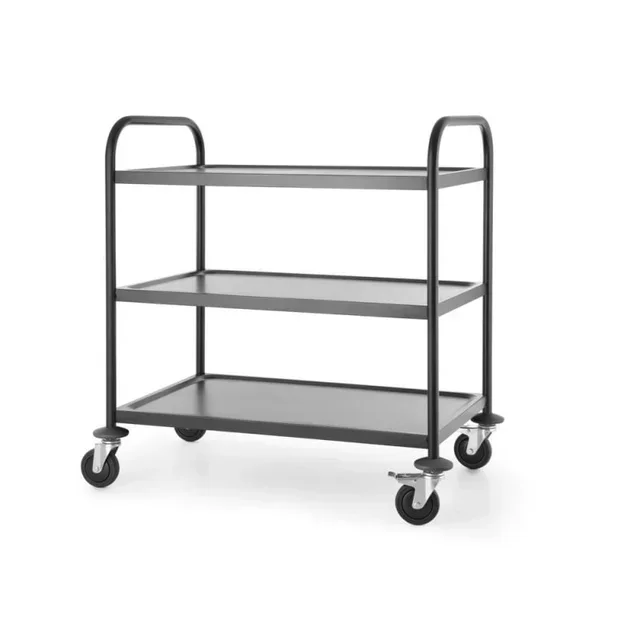 Carro de Servicio 3 Niveles - Acabado Negro Mate