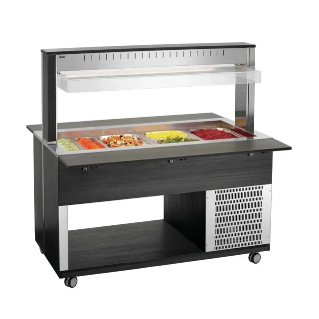 Professional Hot Service Trolley - 4 Gastronorm 1/1 Pans