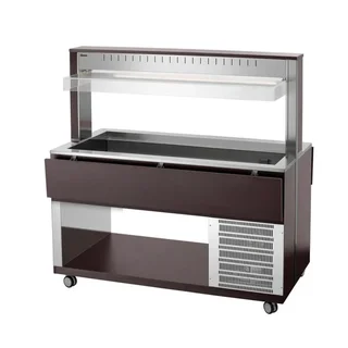 Carro de Servicio Caliente Profesional - 4 Cubetas Gastronorm 1/1