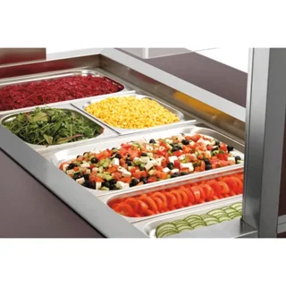 Carro de Servicio Caliente Profesional - 4 Cubetas Gastronorm 1/1