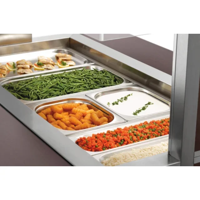 Professional Hot Service Trolley - 4 Gastronorm 1/1 Pans