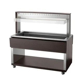Professional Hot Service Trolley - 4 Gastronorm 1/1 Pans