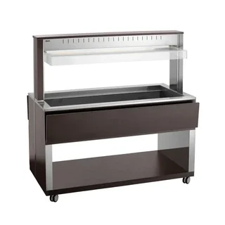 Professional Hot Service Trolley - 4 Gastronorm 1/1 Pans