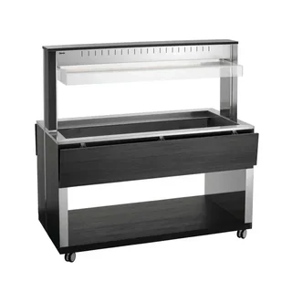 Professional Hot Service Trolley - 4 Gastronorm 1/1 Pans