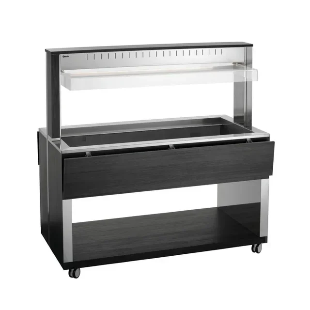 Professional Hot Service Trolley - 4 Gastronorm 1/1 Pans