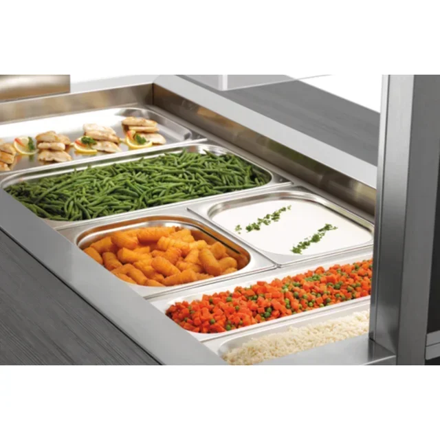 Professional Hot Service Trolley - 4 Gastronorm 1/1 Pans