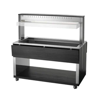 Professional Hot Service Trolley - 4 Gastronorm 1/1 Pans