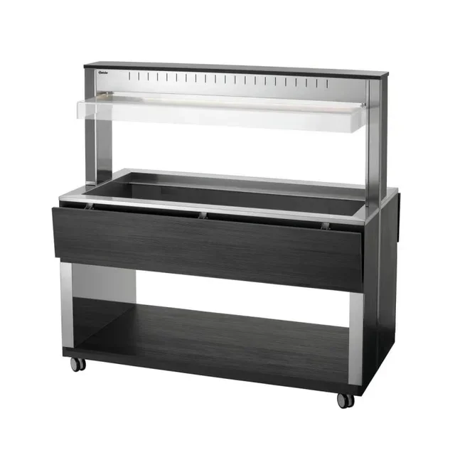 Professional Hot Service Trolley - 4 Gastronorm 1/1 Pans