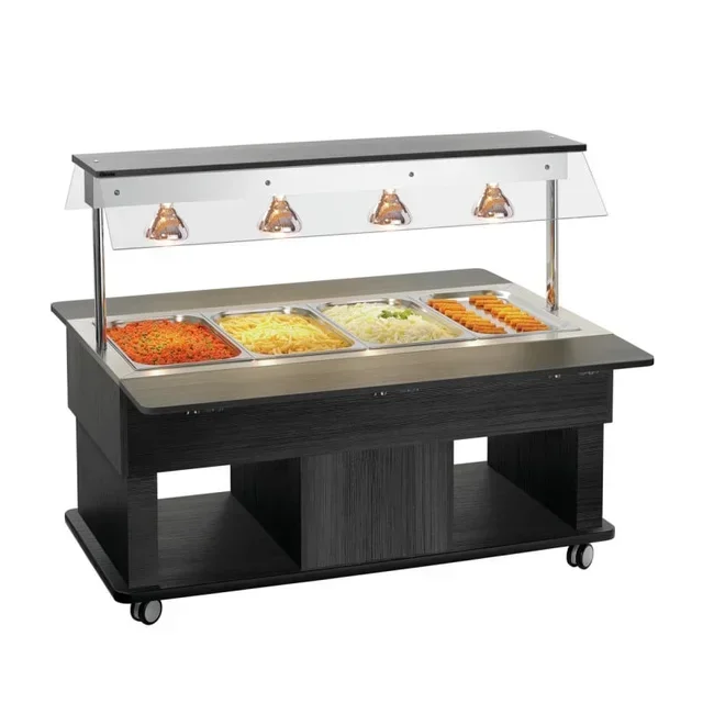 Hot Food Service Trolley for Children - 4 GN 1/1 Containers