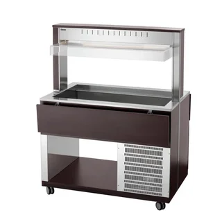 Carrello di Servizio Caldo 3 Bacinelle Gastronorm 1/1 - Ristorazione Professionale