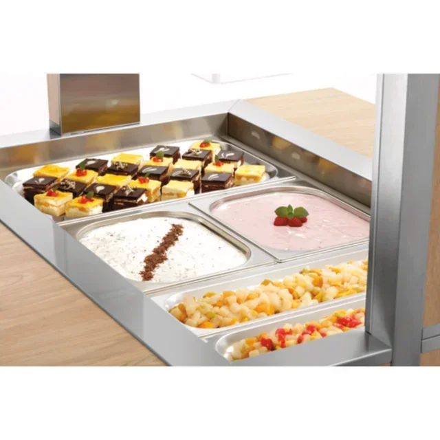 Hot Service Trolley 3 Gastronorm 1/1 Pans - Professional Catering