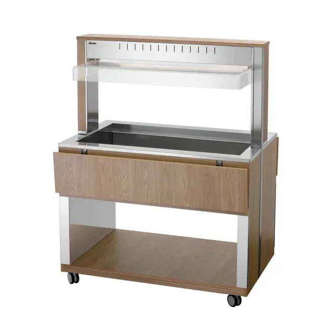 Carrello di Servizio Caldo 3 Bacinelle Gastronorm 1/1 - Ristorazione Professionale