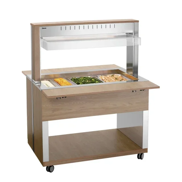 Hot Service Trolley 3 Gastronorm 1/1 Pans - Professional Catering