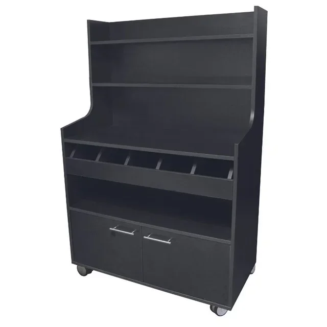 Carrinho de Serviço Preto 110x59 cm - Carrinho de Cozinha Multifuncional