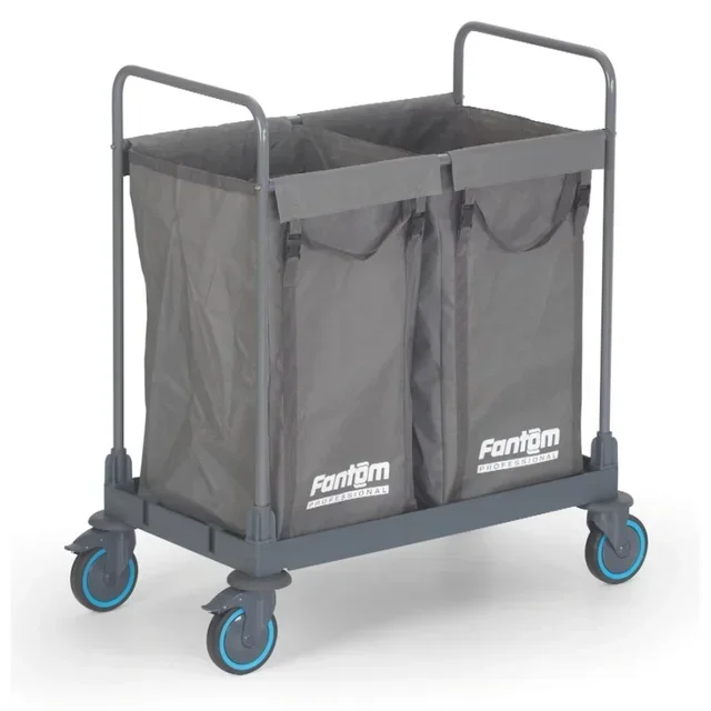 Industrial Laundry Cart Double Compartment 2 x 125 L