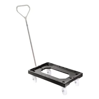 Carrello di Manipolazione per Cesto della Biancheria - Nero