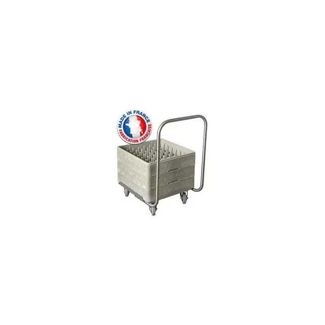 Transport Trolley with Handle, 500x500 Platform and Crate Holder