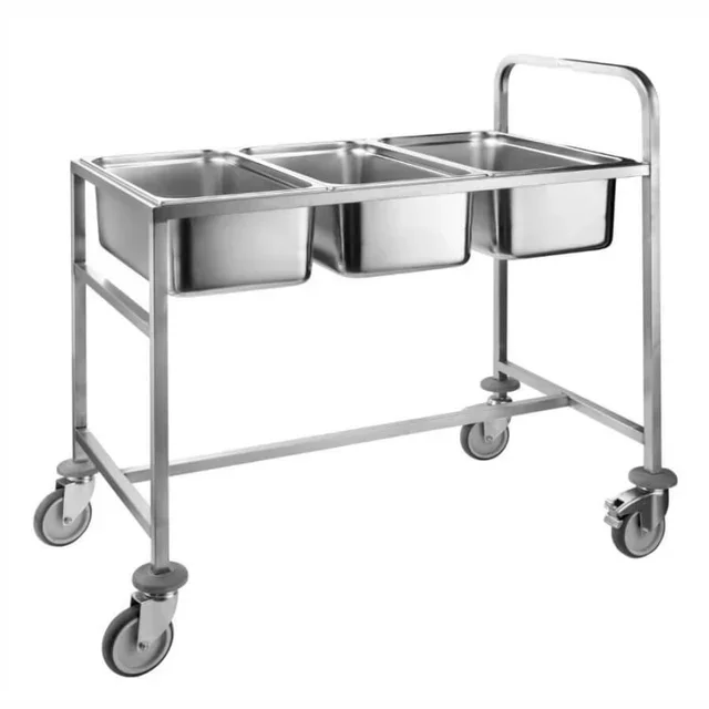 Stainless Steel Gastronorm Container Handling Trolley