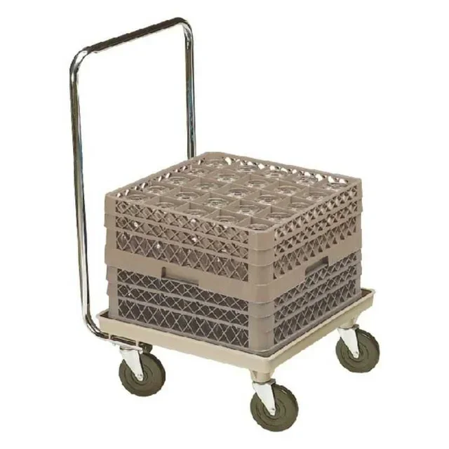Service Trolley with Compartments and ABS Tray - Equipped with Ergonomic Handle