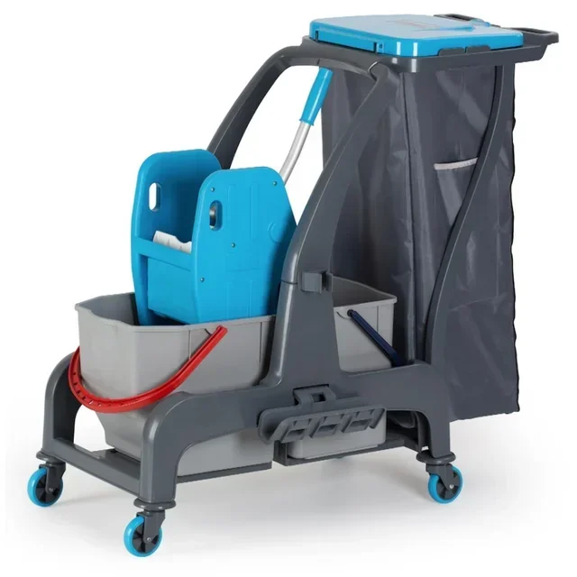 Procart Jet 735S Professional Cleaning Trolley with Wheels and Bag Holder