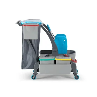 Procart Jet 736S Professional Cleaning Trolley - 2 x 36L Buckets with Wringer