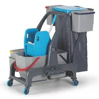 Procart Jet 736S Professional Cleaning Trolley - 2 x 36L Buckets with Wringer