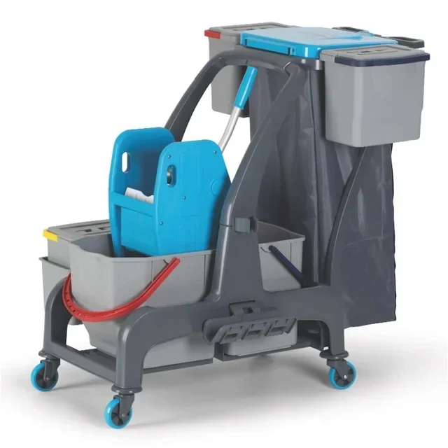Procart Jet 736S Professional Cleaning Trolley - 2 x 36L Buckets with Wringer