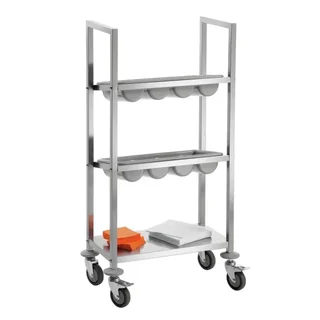 Carrinho de Armazenamento para Talheres em Aço Inoxidável