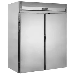 2-Door Upright Refrigerator Cabinet with Cart - 832 L - Stainless Steel