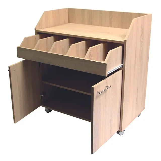 Carrinho de Serviço Baixo Chianti Oak 980x610 mm - Móvel de Armazenamento Cozinha