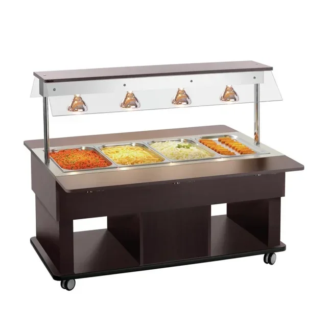 Hot Food Service Trolley for Children - 4 GN 1/1 Containers