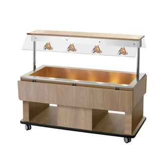 Hot Food Service Trolley for Children - 4 GN 1/1 Containers