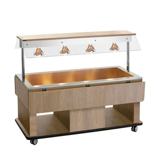 Hot Food Service Trolley for Children - 4 GN 1/1 Containers