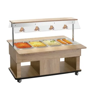 Hot Food Service Trolley for Children - 4 GN 1/1 Containers